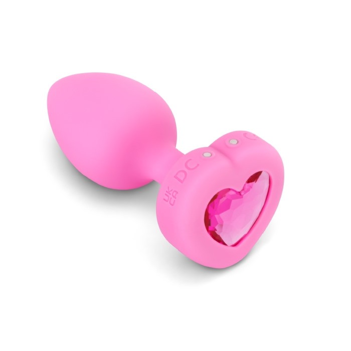 Анальная пробка с пультом и вибро B-vibe Vibrating Heart Pink Topaz (S/M) - Изображение 8