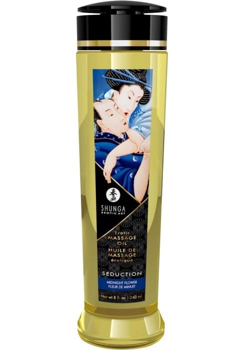 Массажное масло цветочный аромат Shunga Seduction Midnight Flower, 240 мл - Изображение 2