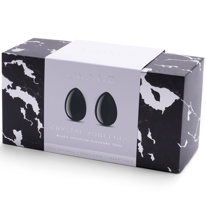 Вагінальні кульки кварцові Le Wand Crystal Yoni Eggs (Black Obsidian) - Зображення 9