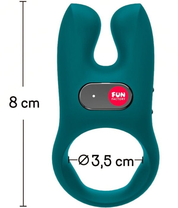 Эрекционное кольцо с вибро Fun Factory Nos (Green) - Изображение 6