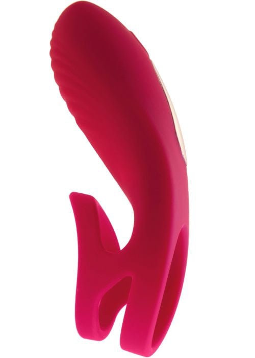 Ерекційне кільце з вібрацією S Pleasures Snugler (Pink) - Зображення 3