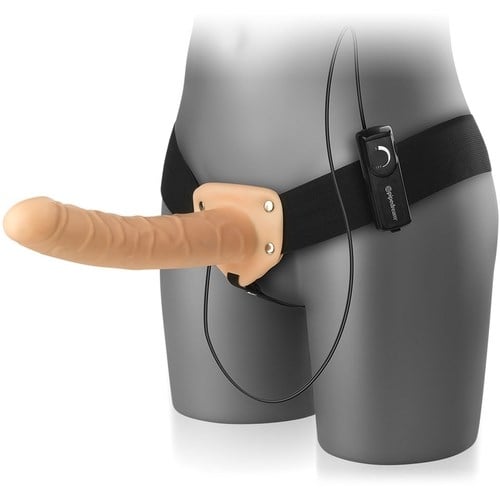 Порожнистий страпон з вібро 10" Vibrating Hollow Strap-on від Pipedream - Зображення 2