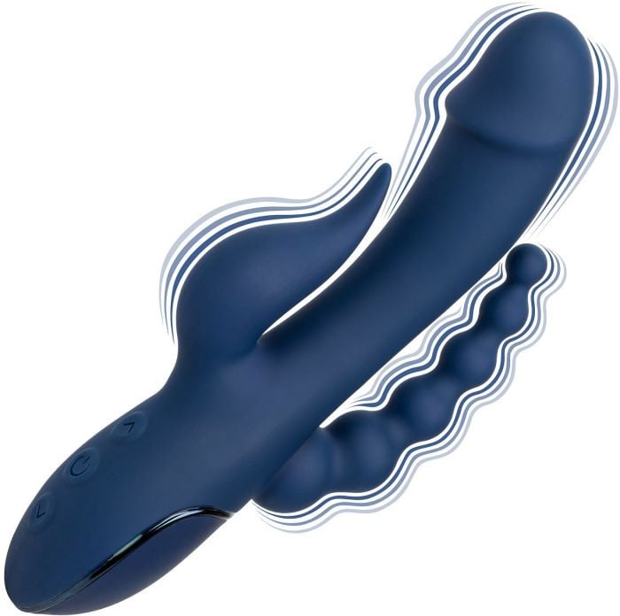 Потрійний вібратор з пульсацією CalExotics Triple Orgasm - Зображення 5