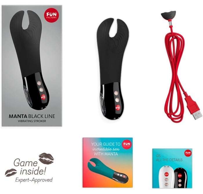 Мастурбатор с вибрацией Fun Factory Manta (Black) - Изображение 7