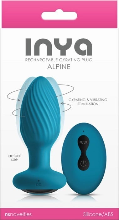 Анальна пробка з ротацією та вібро NS Novelties Inya Alpine (Blue) - Зображення 3