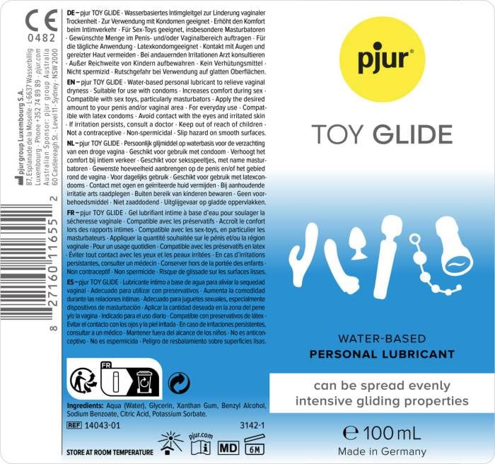 Лубрикант на водній основі Pjur Toy Glide, 100 мл - Зображення 2