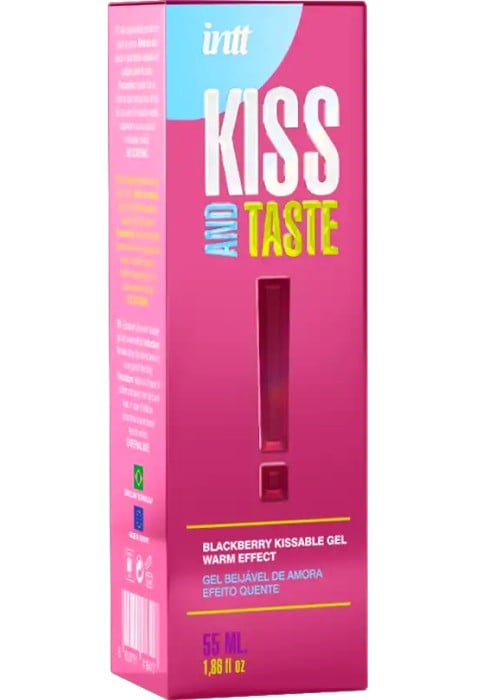 Массажный гель для поцелуев со вкусом ежевики Intt Kiss and Taste Blackberry, 55 мл - Изображение 2