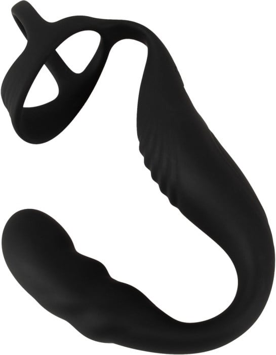 Ерекційне кільце з анальною стимуляцією і вібрацією Cock Ring with RC Prostate Plug від Orion - Зображення 8