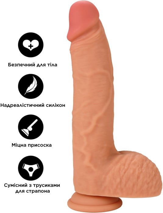 Фаллоимитатор Inferno Life-like Liquid Silicone, 23 см - Изображение 8