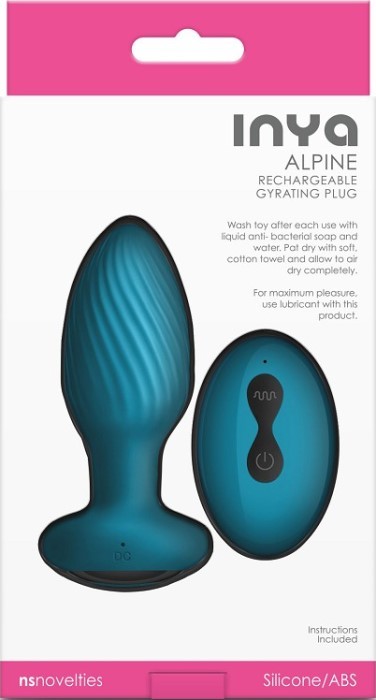 Анальна пробка з ротацією та вібро NS Novelties Inya Alpine (Blue) - Зображення 4