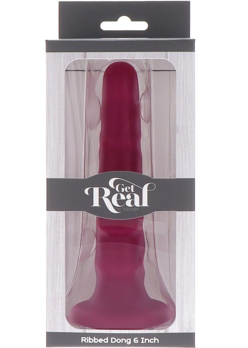 Фалоімітатор Toy Joy Get Real Ribbed Dong 6" - Зображення 5