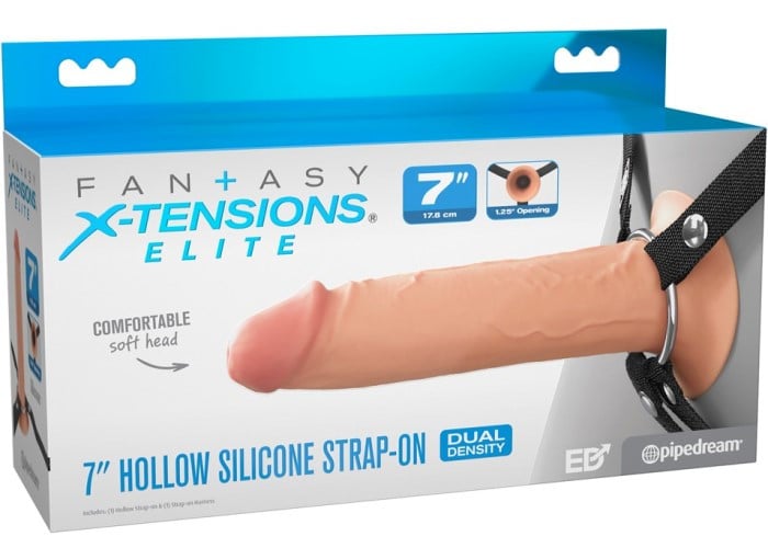 Полый силиконовый страпон Pipedream Fantasy X-Tensions Elite, 19 см - Изображение 7