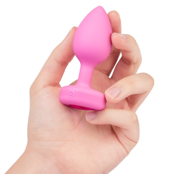 Анальная пробка с пультом и вибро B-vibe Vibrating Heart Pink Topaz (S/M) - Изображение 4