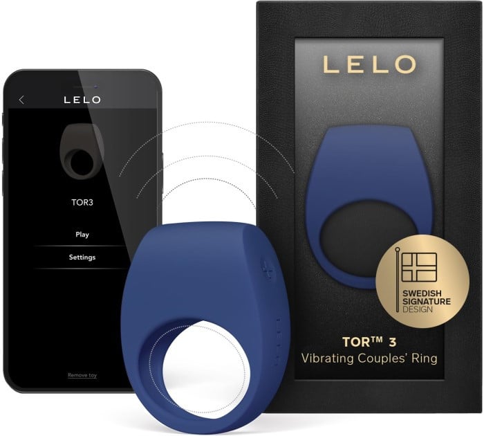 Эрекционное кольцо с вибрацией Lelo Tor 3 (Base Blue) - Изображение 2