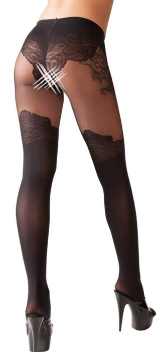 Колготки з вирізом Cottelli Collection Crotchless Tights Pattern від Orion