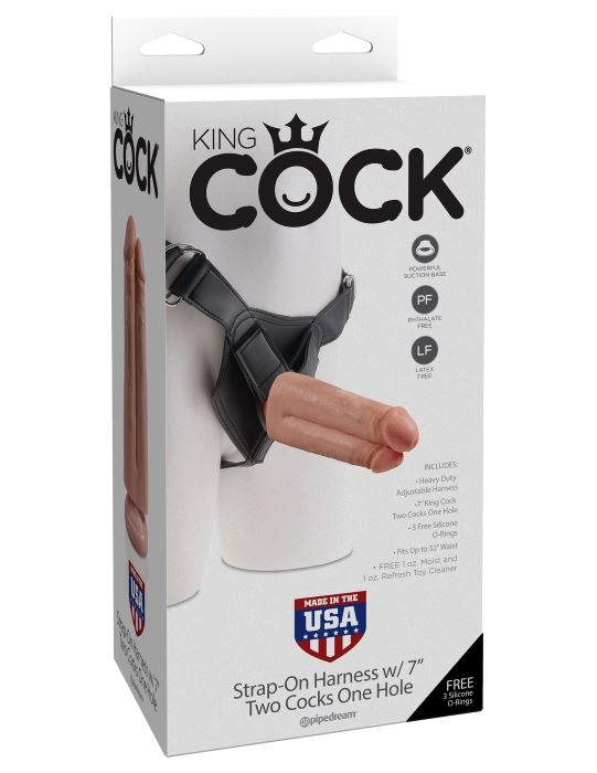 Женский страпон Two Cocks One Hole 7" от Pipedream - Изображение 8