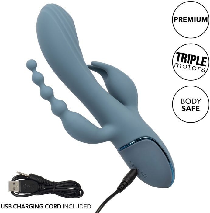 Потрійний вібратор з пульсацією CalExotics Triple Ecstasy - Зображення 8