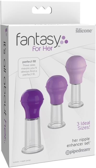 Вакуумні помпи для сосків Fantasy For Her Nipple Enhancer Set від Pipedream - Зображення 2