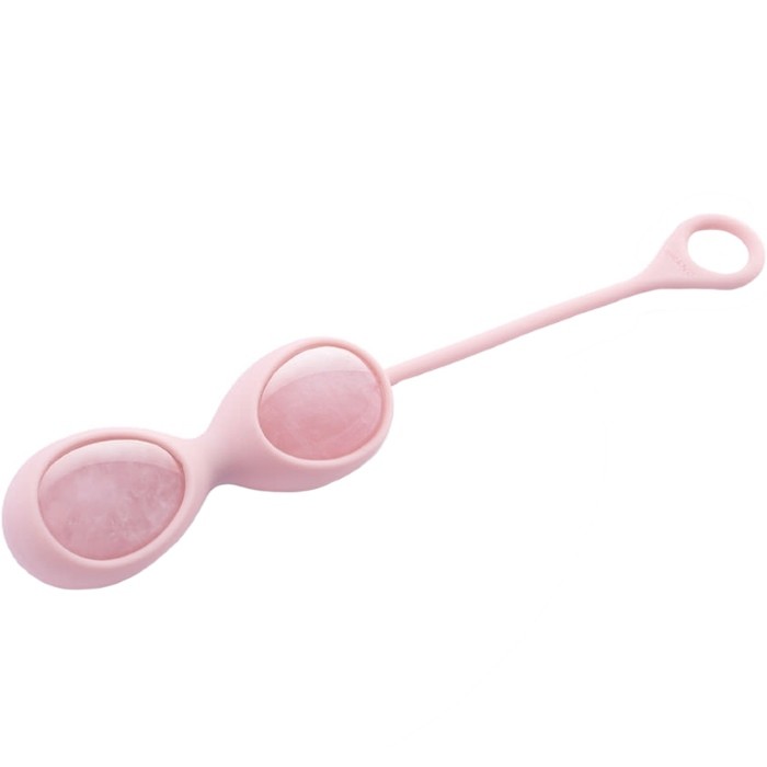 Вагінальні кульки кварцові Le Wand Crystal Yoni Eggs (Rose Quartz) - Зображення 3