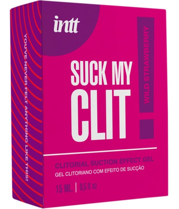 Рідкий вібратор з ефектом вакуумної стимуляції Intt Suck My Clit (Wild Strawberry), 15 мл - Зображення 6