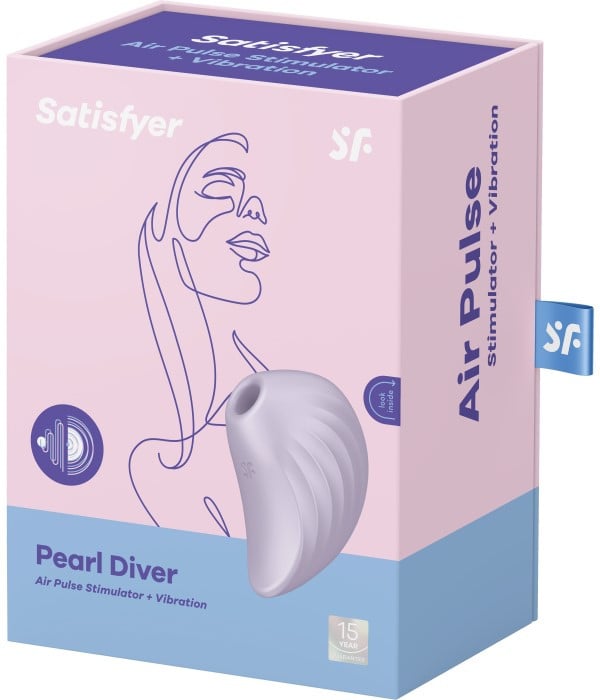 Вакуумний стимулятор Satisfyer Pearl Diver (Violet) - Зображення 7