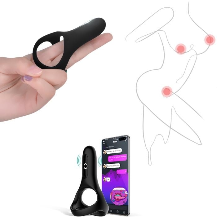 Ерекційне кільце з вібро Magic Motion Rise (Black) - Зображення 6