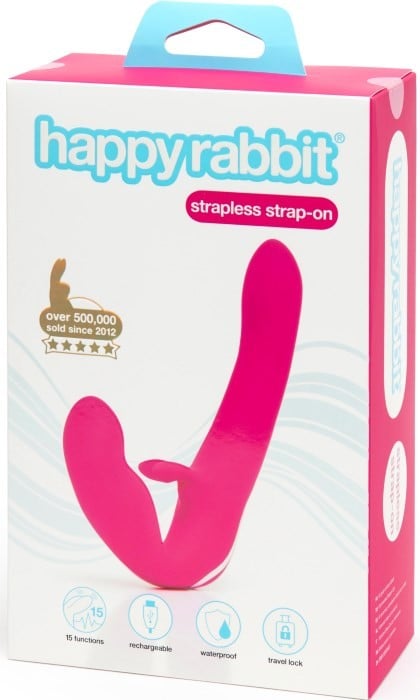 Безремневий страпон з вібро Happy Rabbit Strapless Strap-on - Зображення 6