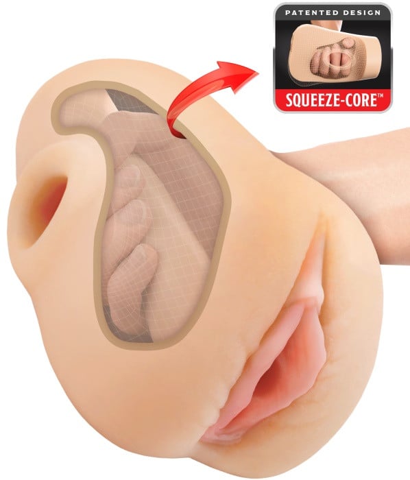 Мастурбатор кібершкіра Pussy Pounder Squeeze Stroker (Light) від Pipedream - Зображення 2
