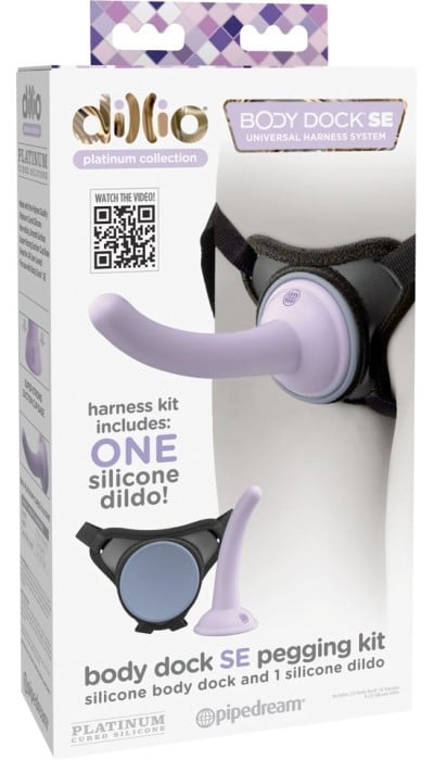 Жіночий страпон Pipedream Dillio Platinum Body Dock Pegging Kit - Зображення 5