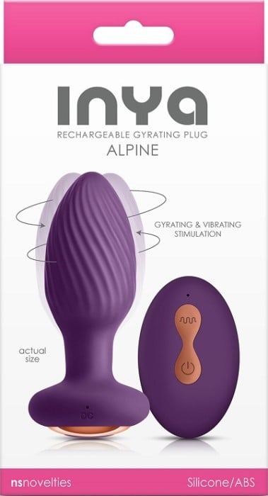 Анальная пробка с ротацией и вибро NS Novelties Inya Alpine (Purple) - Изображение 3