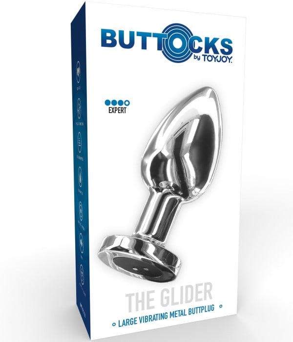 Анальна пробка з вібро Toy Joy Buttocks The Glider (Large) - Зображення 4
