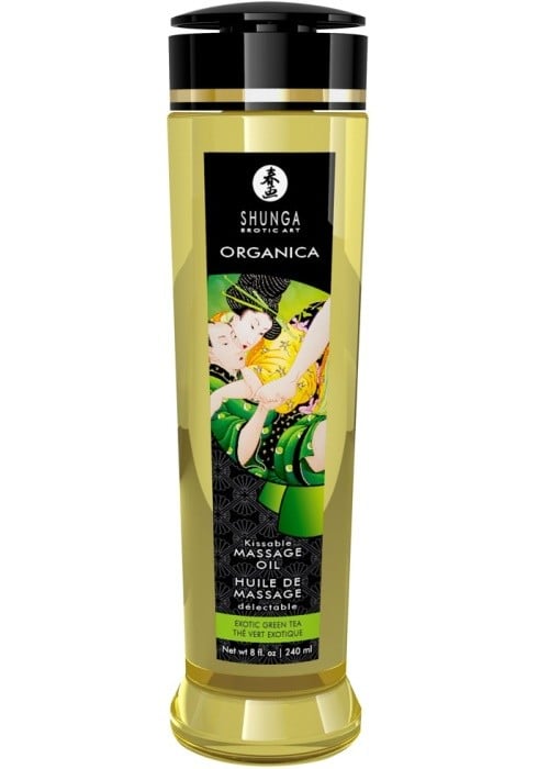 Органічне масажне масло зелений чай Shunga Organica Exotic Green Tea, 240 мл - Зображення 2