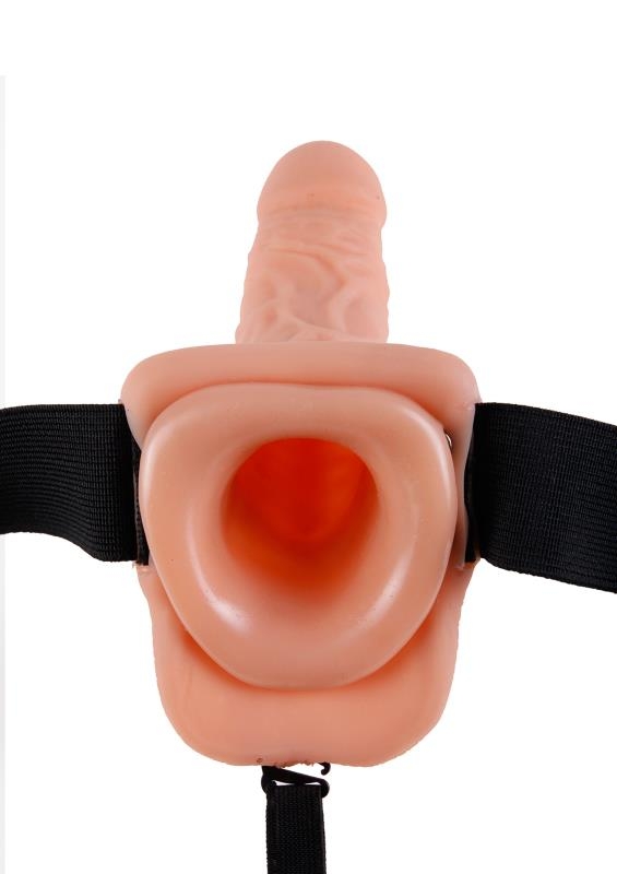 Порожнистий страпон Hollow Strap-On 9" Flesh with Balls від Pipedream - Зображення 2