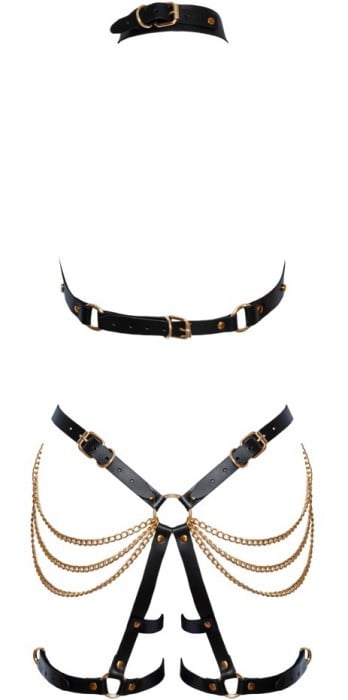 Шкіряна сбруя Zado Harness Set - Зображення 7