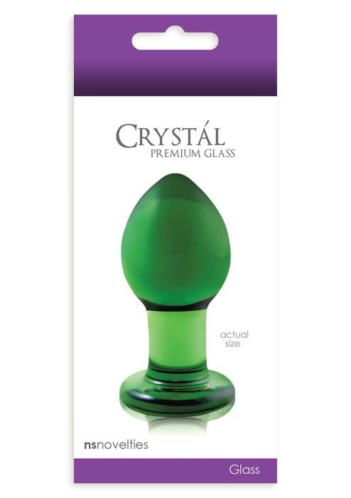 Анальна пробка Crystal Premium Glass Medium Green від NS Novelties - Зображення 2