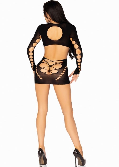 Мини платье Leg Avenue Long Sleeve Cut Out Mini Dress - Изображение 7