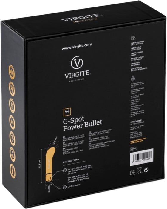 Мини вибратор Virgite V4 (Black Edition) - Изображение 4