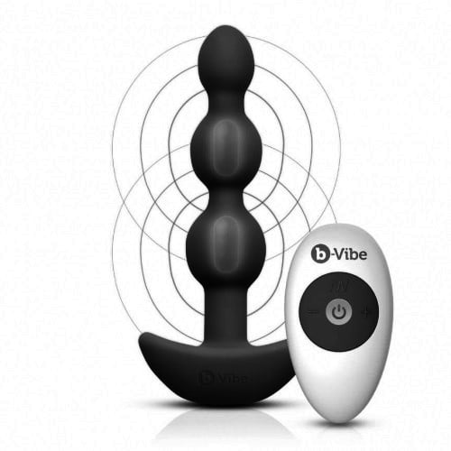 Анальна пробка з вібрацією B-vibe Triplet Anal Beads (Black)