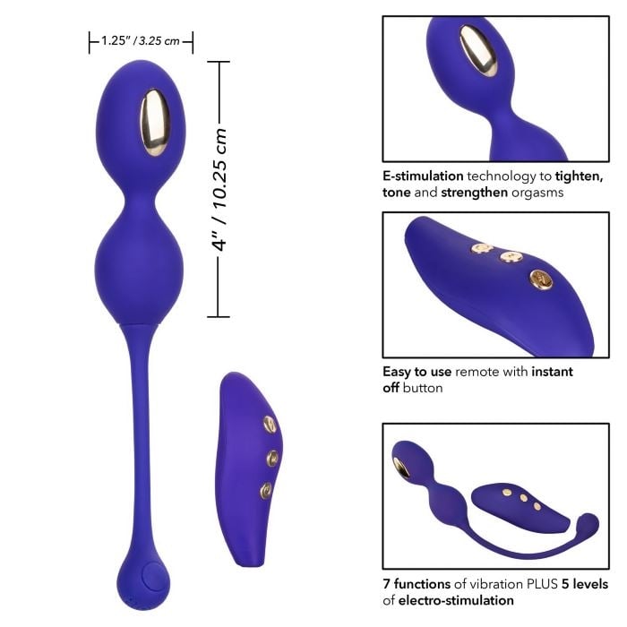 Вагінальний тренажер з електростимуляцією Impulse Intimate E-Stimulator Remote Dual Kegel Exerciser - Зображення 2