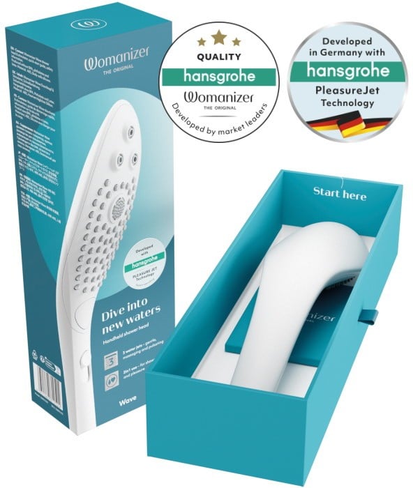 Насадка для душа со стимуляцией клитора Womanizer Wave (White) - Изображение 11