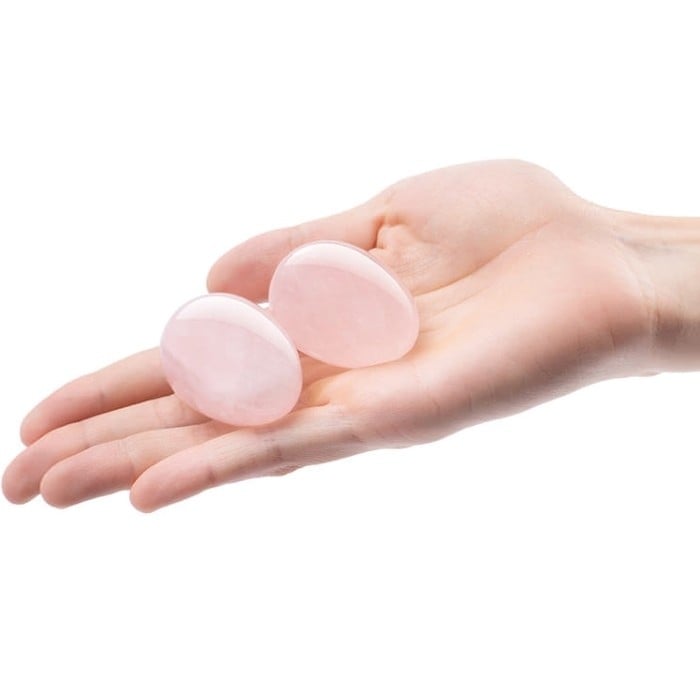 Вагінальні кульки кварцові Le Wand Crystal Yoni Eggs (Rose Quartz) - Зображення 5