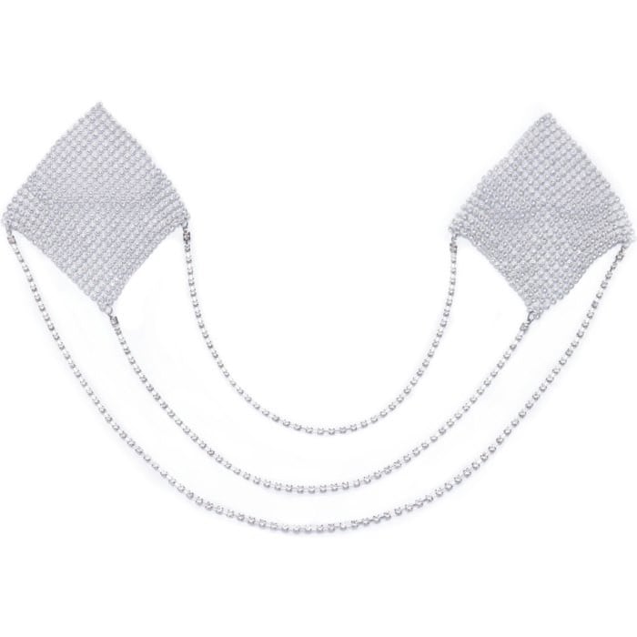 Накладки на грудь пестисы Cottelli Collection Nipple Stickers Square (Silver)