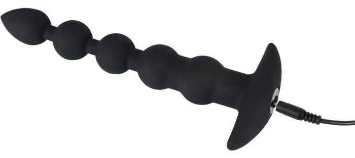Анальний ланцюжок з вібрацією Black Velvets Rechargeable Anal Taper Beads від Orion - Зображення 6