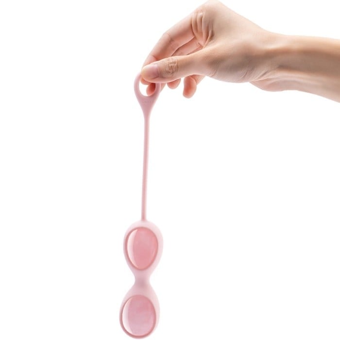 Вагінальні кульки кварцові Le Wand Crystal Yoni Eggs (Rose Quartz) - Зображення 7