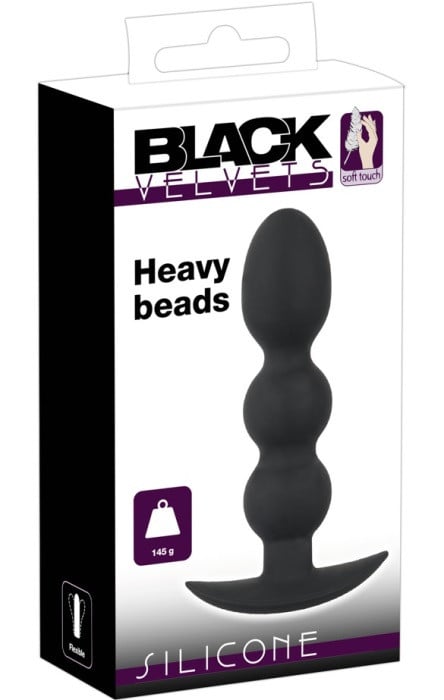 Анальная пробка Black Velvets Heavy Beads от Orion - Изображение 7