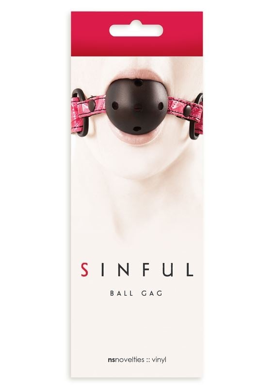 Кляп Sinful Ball Gag Pink від NS Novelties - Зображення 2
