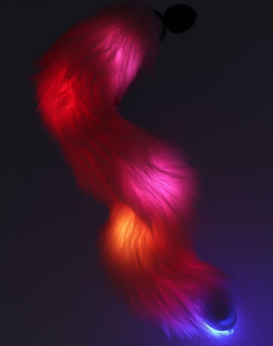 Анальна пробка з хвостом і підсвіткою Taboom Led Unicorn Tail - Зображення 4