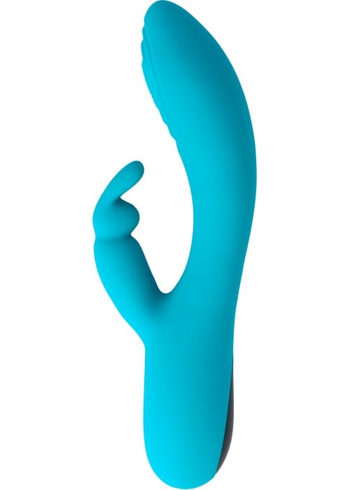 Вібратор кролик з пульсацією Virgite V9 (Blue) - Зображення 3