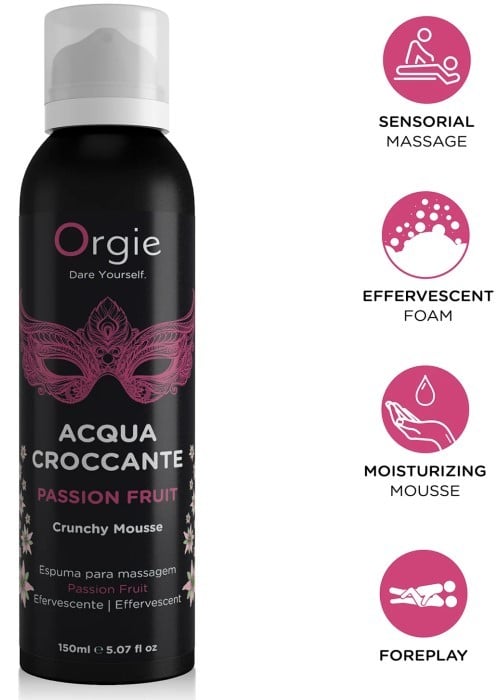 Шипуча піна для масажу Orgie Acqua Crocante Passion Fruit, 150 мл - Зображення 2