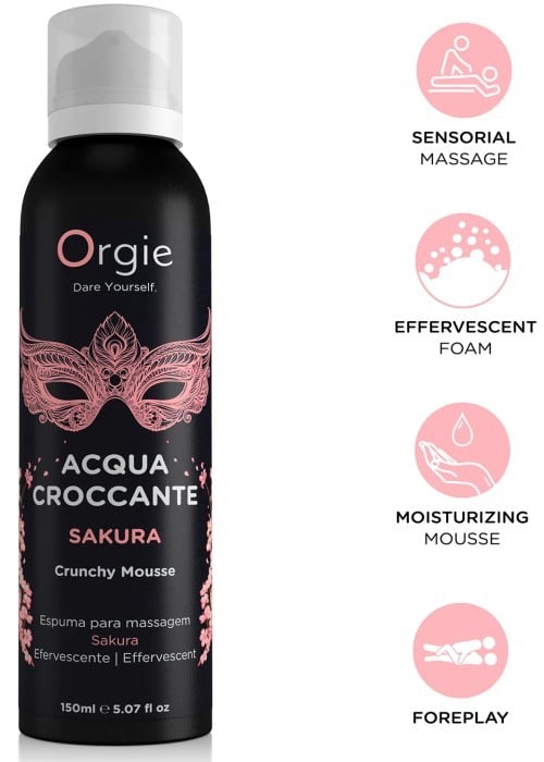 Шипуча піна для масажу Orgie Acqua Crocante Sakura, 150 мл - Зображення 2